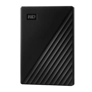 WD My Passport externe Festplatte 5 TB (mobiler Speicher, schlankes Design, herunterladbare Software, automatische Backups, Passwortschutz) Schwarz - auch kompatibel mit PC, Xbox und PS4