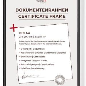 walther design KV130B New Lifestyle Kunststoff Bilderrahmen, 21x29,7 cm DIN A4, schwarz