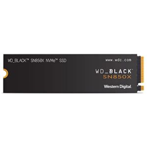 WD_BLACK SN850X NVMe SSD 2 TB interne SSD (Gaming Speicher, PCIe Gen4-Technologie, Lesen 7.300 MB/s, Schreiben 6.600 MB/s) Schwarz