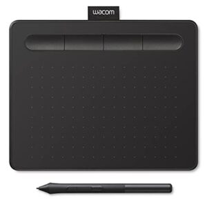 Wacom Intuos Small Zeichentablett - Tablet zum Zeichnen & zur Fotobearbeitung mit druckempfindlichem Stift schwarz - Ideal für Home-Office & E-Learning