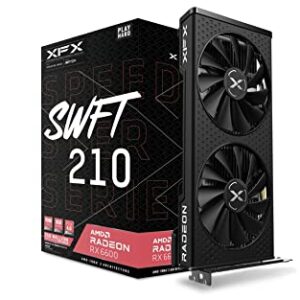 XFX Speedster SWFT 210 Radeon RX 6600 CORE Gaming Grafikkarte mit 8GB GDDR6 HDMI 3xDP, AMD RDNA™ 2 (RX-66XL8LFDQ)