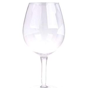 INNA-Glas XXL Weinglas ROGER AIR auf Standfuß, klar, 50 cm, Ø 23 cm, 6L - Deko Stielglas