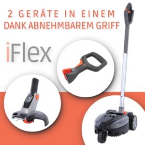 Yard Force 12V iFlex Urban Akku Rasenmäher & Rasentrimmer Bundle LM F23BN, mit 12V / 4.0 Ah Lithium-Ionen Akku, bis zu 50 qm, 23cm Schnittbreite, 3 Stufen Schnitthöhen Verstellung